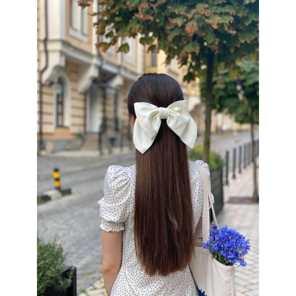 Стильний білий бант від My Scarf