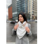 Жіночий 2-сторонній  трикотажний шарф, молочний "Единбург" від My scarf, на кільцях,  снуд, бактус