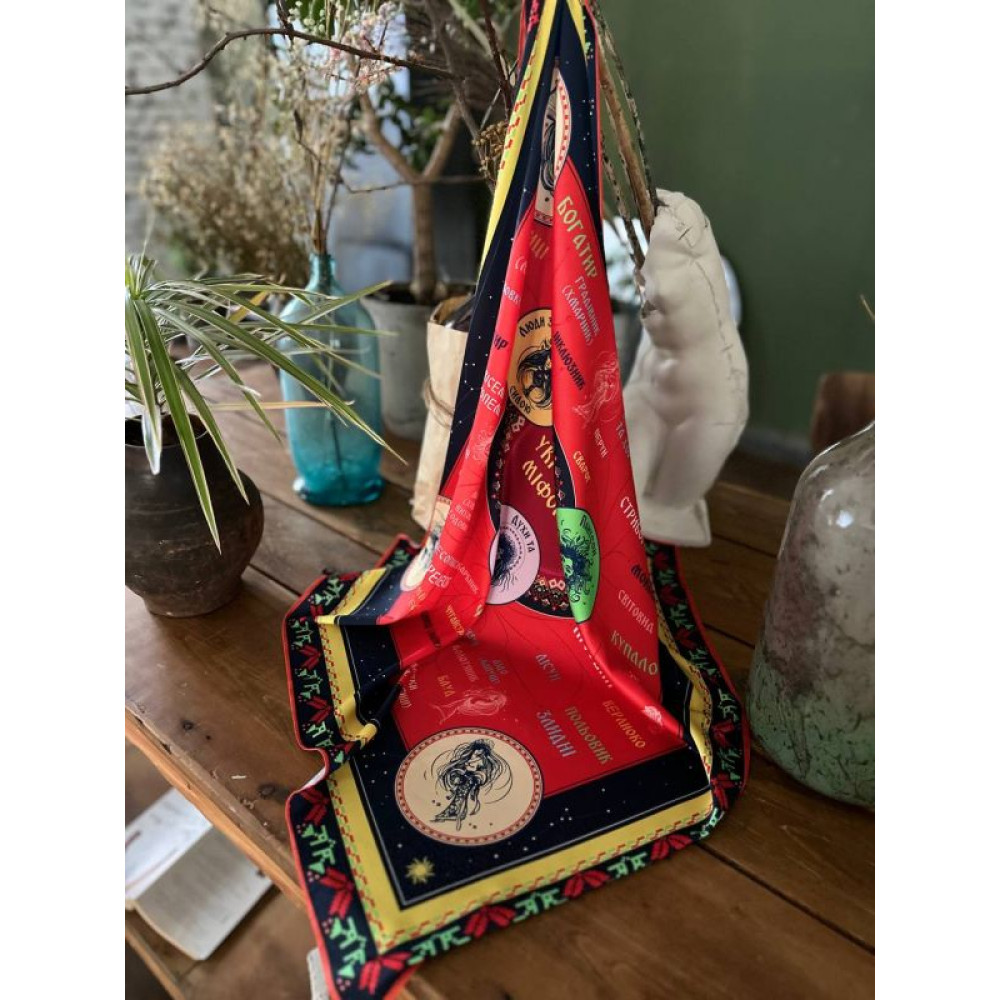 Авторська хустка "Українська міфологія" подарункова упаковка My Scarf