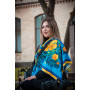 Дизайнерська яскрава хустка "Квіти України" MyScarf 90 на 90 см