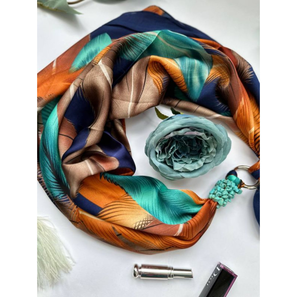 Дизайнерська хустка "Райський птах" від бренду My Scarf, подарунок жінці
