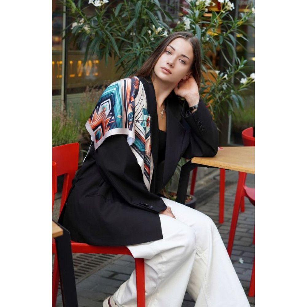 Косинка дизанерська  "Косовські мотиви" My Scarf, 70х70х100 см, шовк