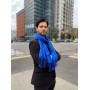 Чоловічий синій шарф великий чоловічий котоновий шарф "Мілан" від My scarf 180 на 60 см