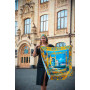 Дизайнерська яскрава хустка "Мій Крим" MyScarf 90 на 90 см