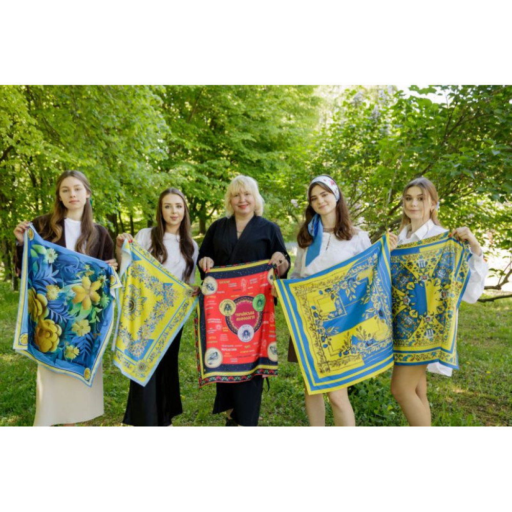 Хустка авторська My Scarf "УкраїнськИй орнамент" коллекція Украіна