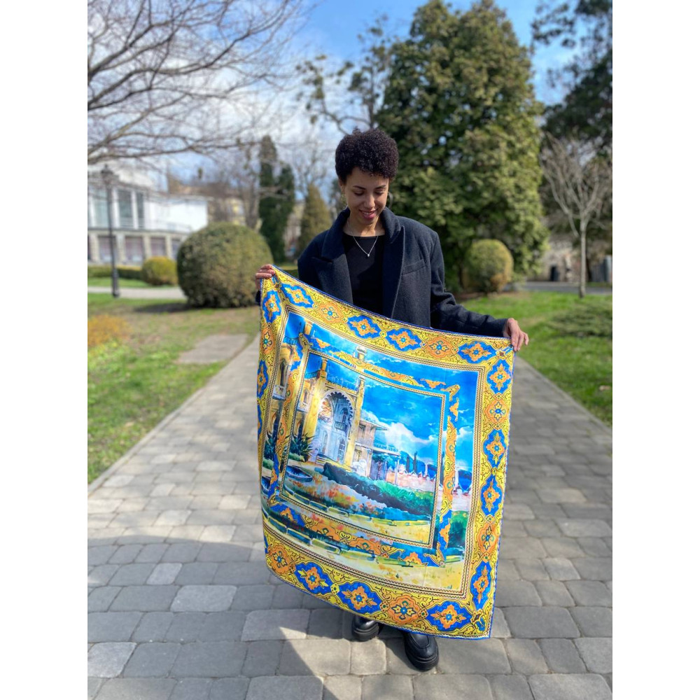 Дизайнерська хустка "Мій Крим" My Scarf, 90 см на 90 см
