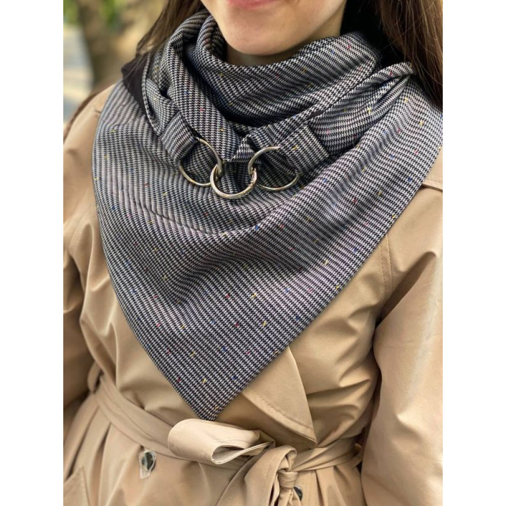 Теплий шарф My Scarf двосторонній , з вкрапленнями малюнку