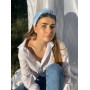Блакитний атласний обруч від MyScarf