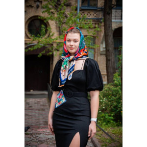 Хустка дизайнерська My Scarf "Украінська абетка" 90x90 см