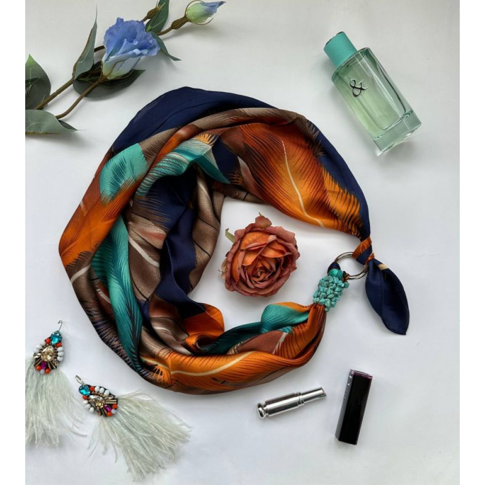 Дизайнерська хустка "Райський птах" від бренду My Scarf, подарунок жінці