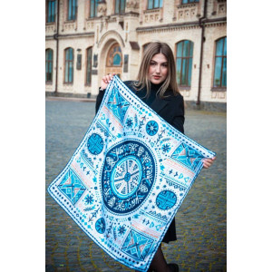 Велика дизайнерська хустка My Scarf "Круговорот життя 90 на 90 см