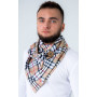 Теплий дизайнерський чоловічий шарф My Scarf, "Единбург" бежева клітинка, трикотаж