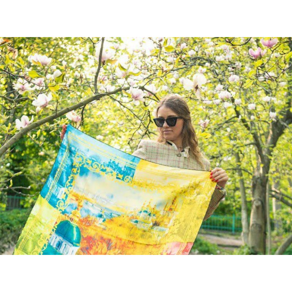Дизайнерська хустка "Київські мотиви" від бренда My Scarf