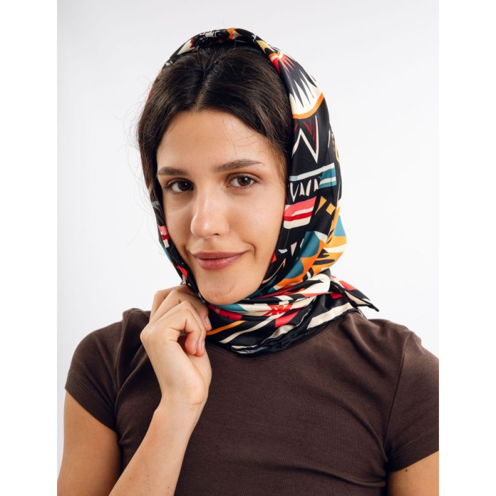 Велика дизайнерська хустка My Scarf "Карпатська зірка" 90 9 см золото