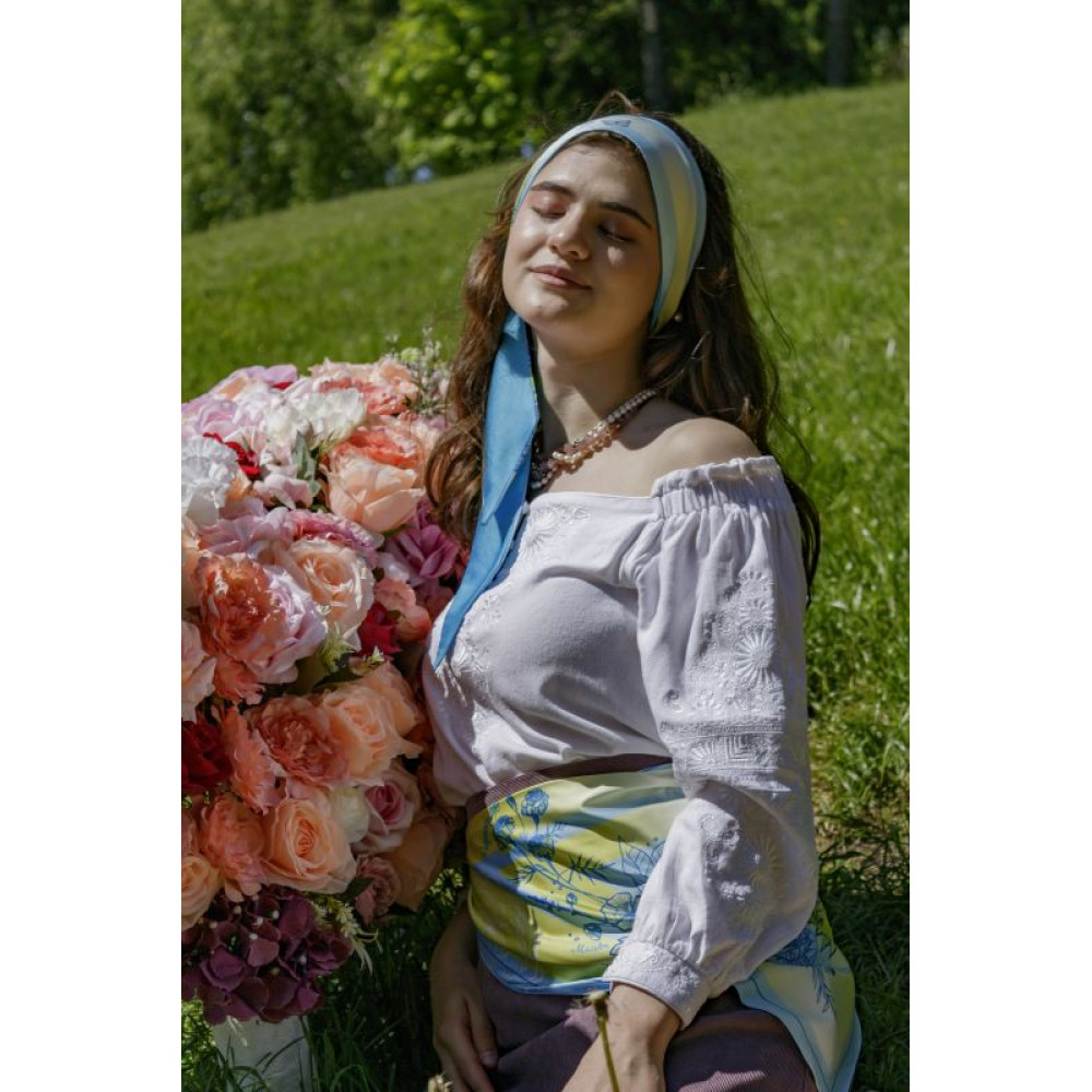 Твіллі авторський двосторонній "Квіти Украіни" від Myscarf