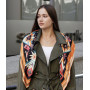 Велика дизайнерська хустка My Scarf "Карпатська зірка" 90 9 см золото