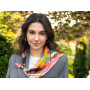 Дизайнерська хустка "Голуба Сакура" від бренда My Scarf, подарунок жінці