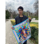 Дизайнерська хустка "Берегиня" My Scarf,  70 см на 70 см