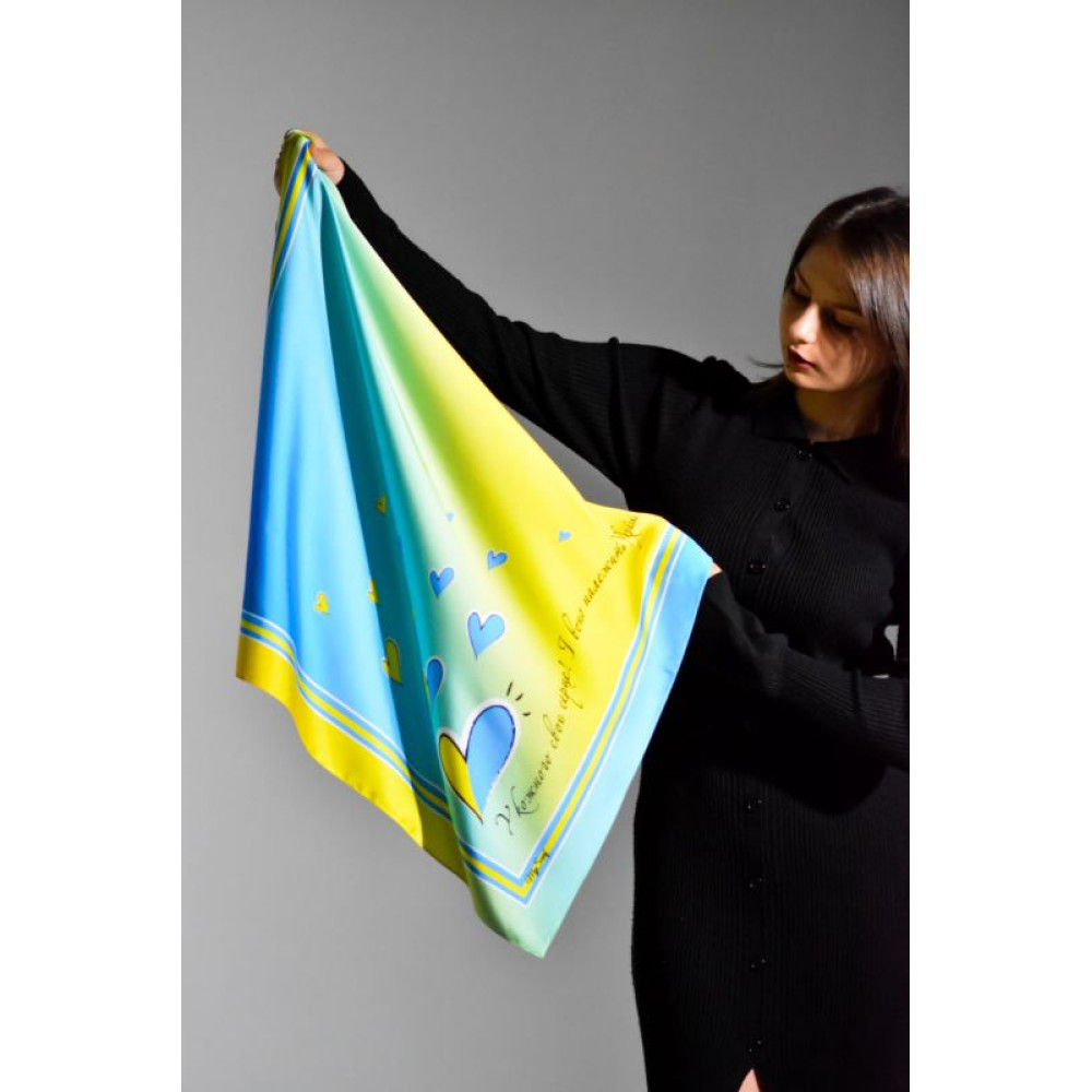 Авторська хустка "З Украіною в серці" подарункова упаковка My Scarf