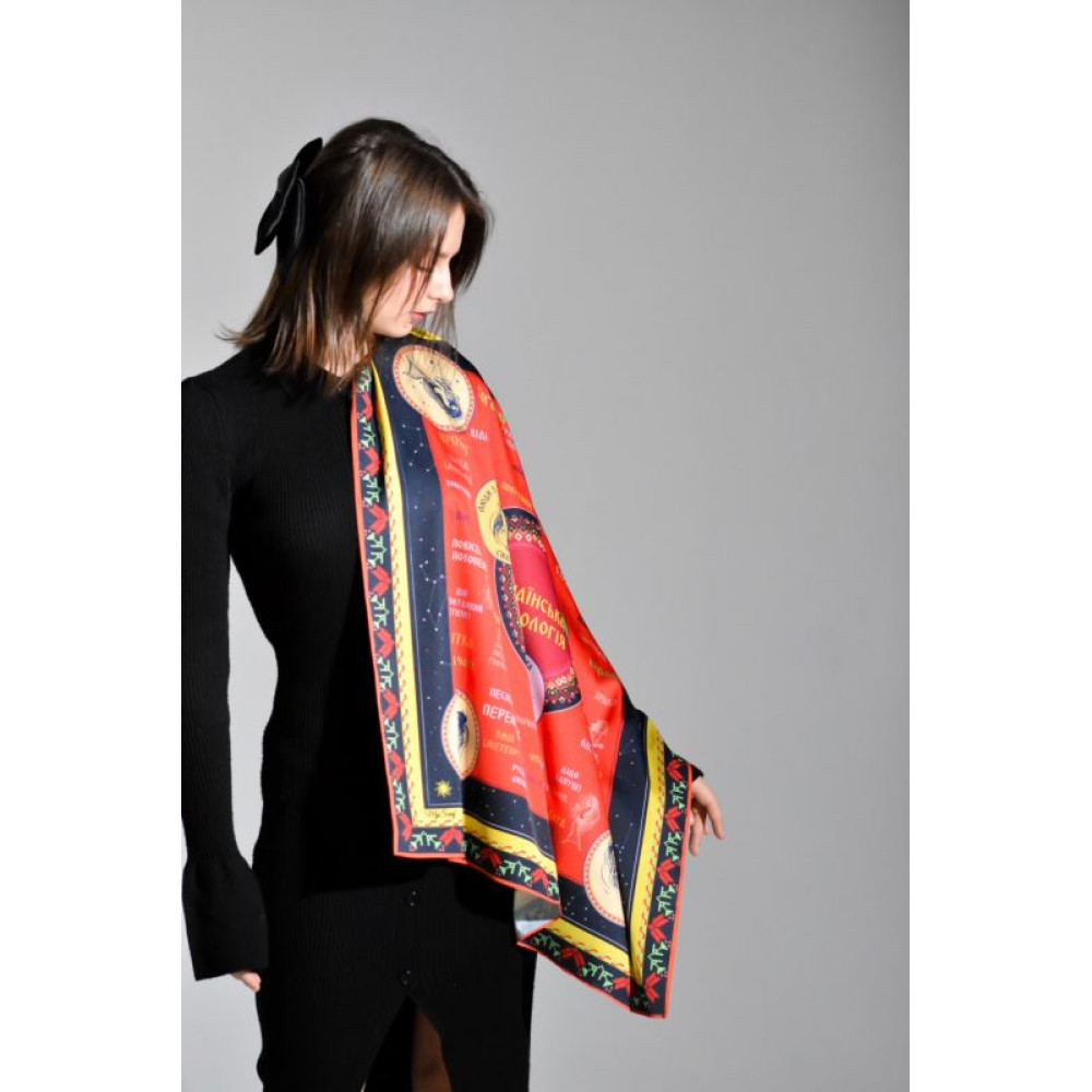 Авторська хустка "Українська міфологія" подарункова упаковка My Scarf