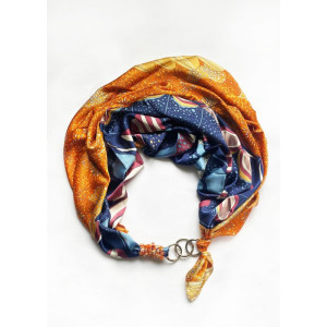 Шовкова хустка my scarf "Золотий сад" шийна хустка, подарунок жінці
