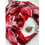 Дизайнерська хустка My Scarf "Серце красуні" прикрашена коралом