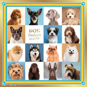 Дизайнерська хустка My Scarf "DOG SHOW" 70 на 70 см лімітована колекція