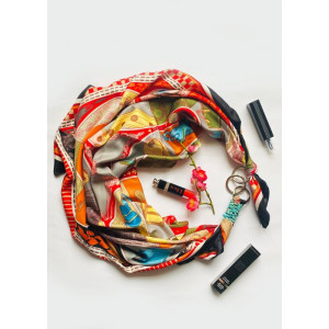 Шовкова хустка "Яскравий Мілан" My Scarf, шийна хустка, подарунок жінці