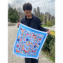 Дизайнерська хустка "Польові квіти" My Scarf,  70 см на 70 см