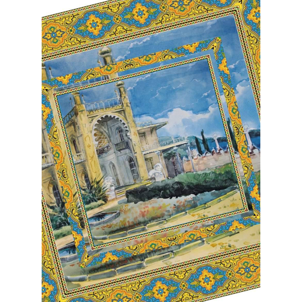 Дизайнерська хустка "Мій Крим" My Scarf, 90 см на 90 см