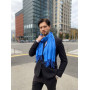 Чоловічий синій шарф великий чоловічий котоновий шарф "Мілан" від My scarf 180 на 60 см