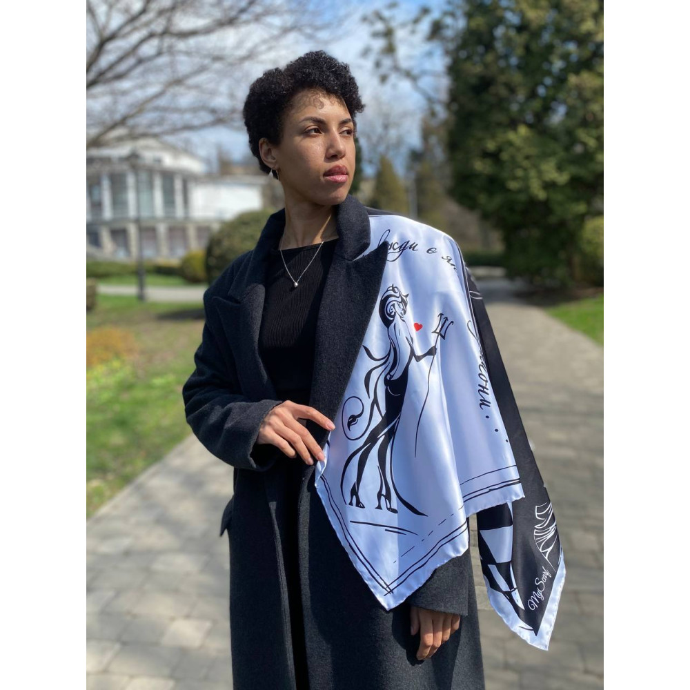 Дизайнерська хустка "Янголи та демони" My Scarf, 90 см на 90 см