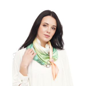 Шовкова хустка my scarf "Ніжний світанок" шийна хустка, подарунок жінці