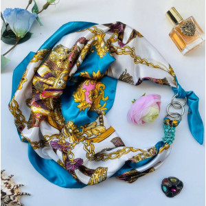 Дизайнерська хустка "Морський вояж" від бренда My Scarf, подарунок жінці