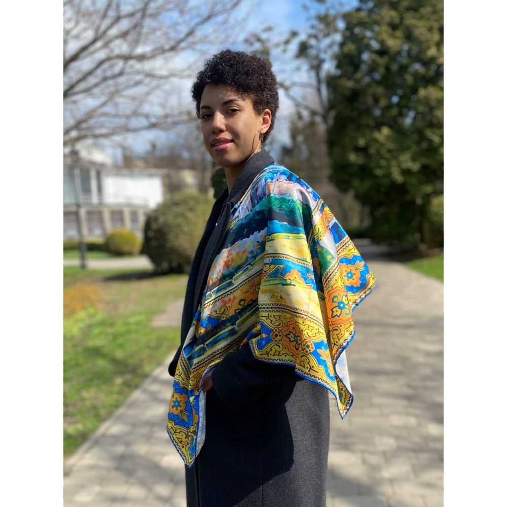Дизайнерська хустка "Мій Крим" My Scarf, 90 см на 90 см
