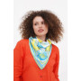 Дизайнерська хустка "Смаки Україні" жовто-блакитна від бренда My Scarf