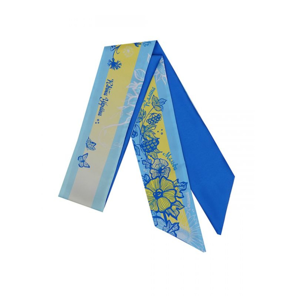 Твіллі двосторонній Квіти України світлий від Myscarf