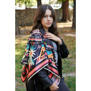 Велика дизайнерська хустка My Scarf "Косові мотиви" 90 на 90 см