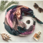 Дизайнерська хустка "Класика та строгість" від бренда My Scarf, прикрашена натуральним каменем