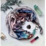 Дизайнерська хустка "Бірюзовий риф" від бренда My Scarf, прикрашена натуральним каменем бірюза