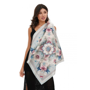 Дизайнерська велика хустка "Блакитний сад"" My Scarf