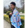 Дизайнерська хустка "Польові квіти" My Scarf,  70 см на 70 см