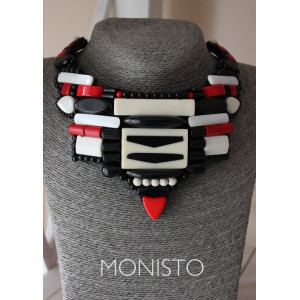 Black red and white