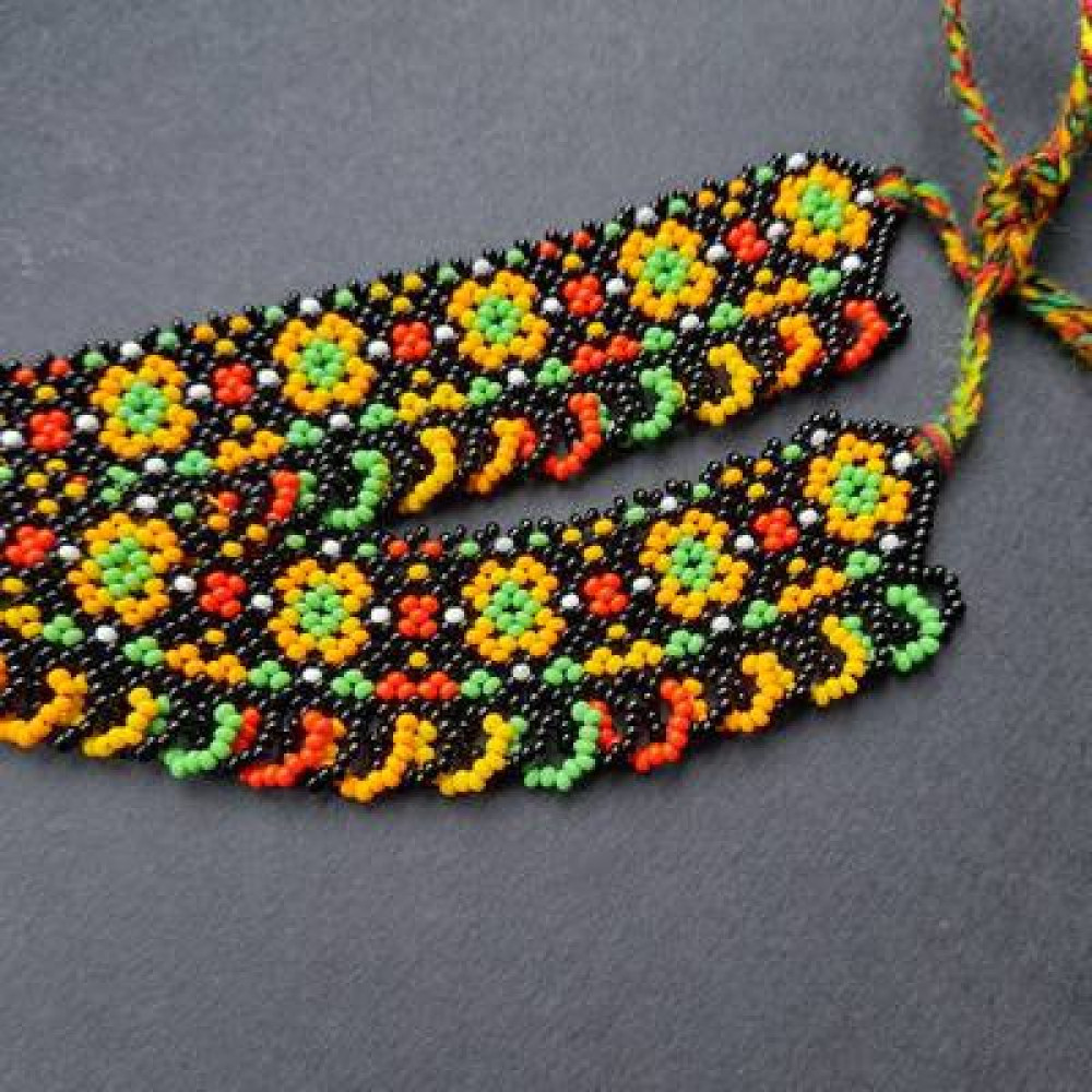 Бісерна силянка-чокер "Гуцульські мотииви"
