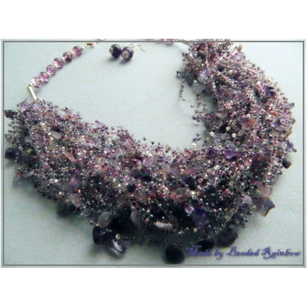 Кольє та сережки Lilac