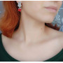 Сережки "Чар-птиця" (корал)