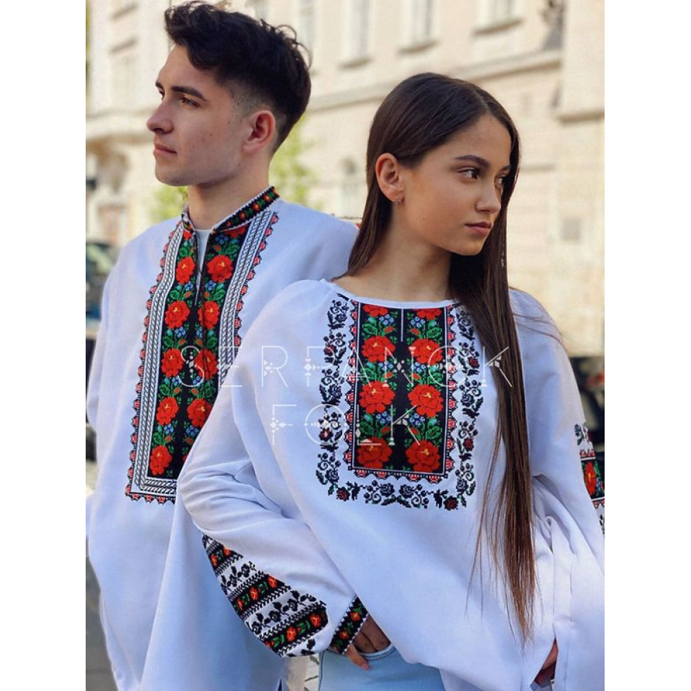 Парні борщівські вишиванки. Українські вишиті сорочки.