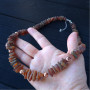 Сет з необробленого бурштину та шунгіту у сріблі
