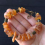 Стильний браслет з натурального необробленого бурштину "Wild-3"