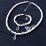 Розкішне кольє з натуральних перлів та кристалу Swarovski